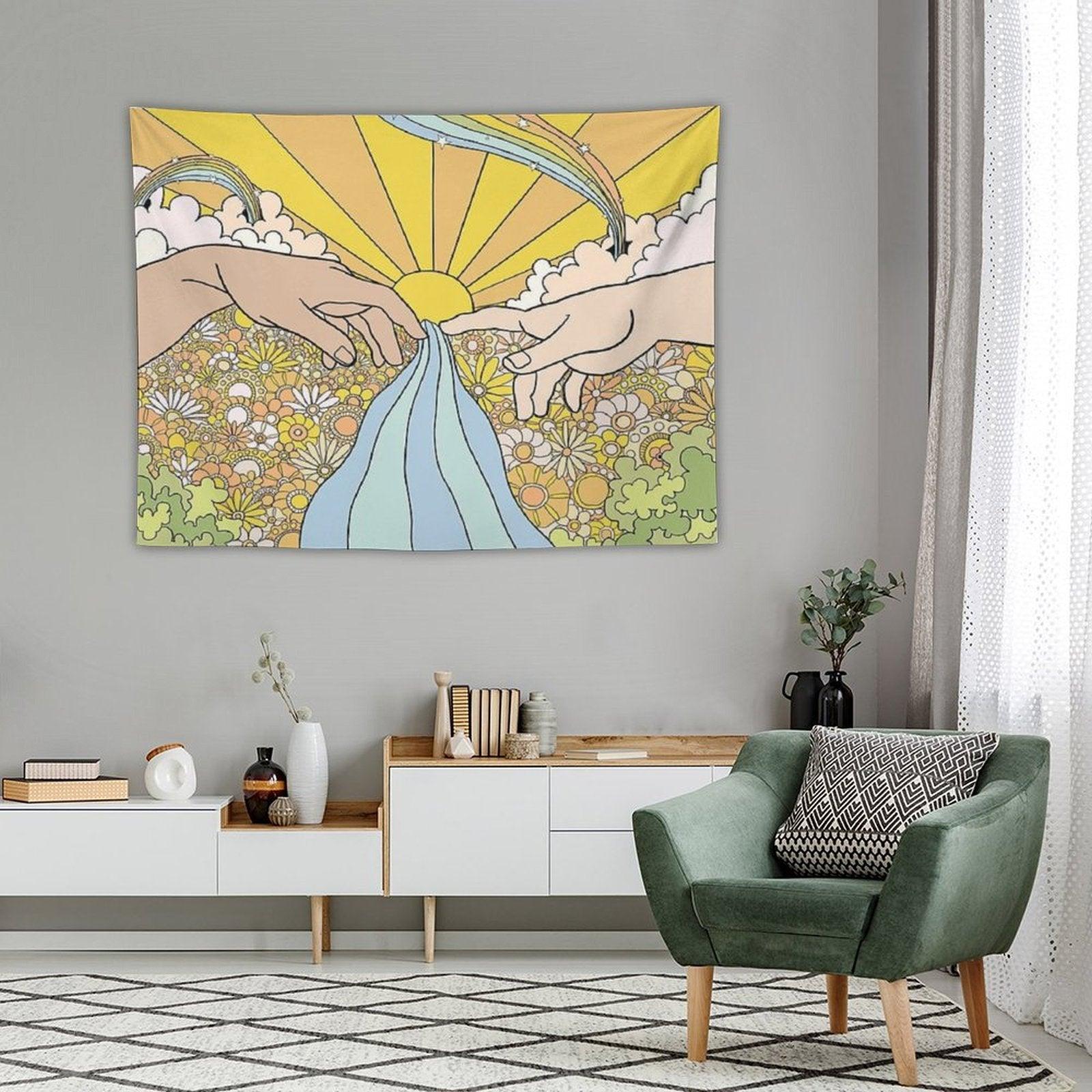 Groovy Creation of Adam Tapestry