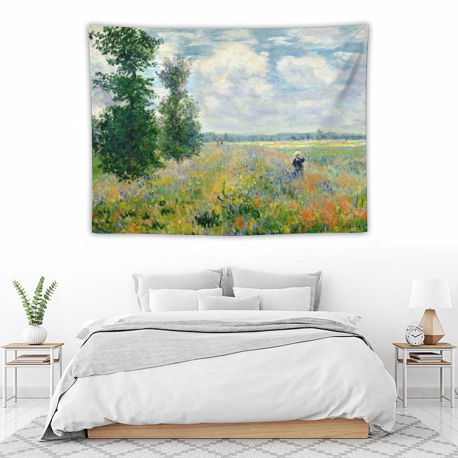 Fields Near Argenteuil by Claude Monet Tapestry