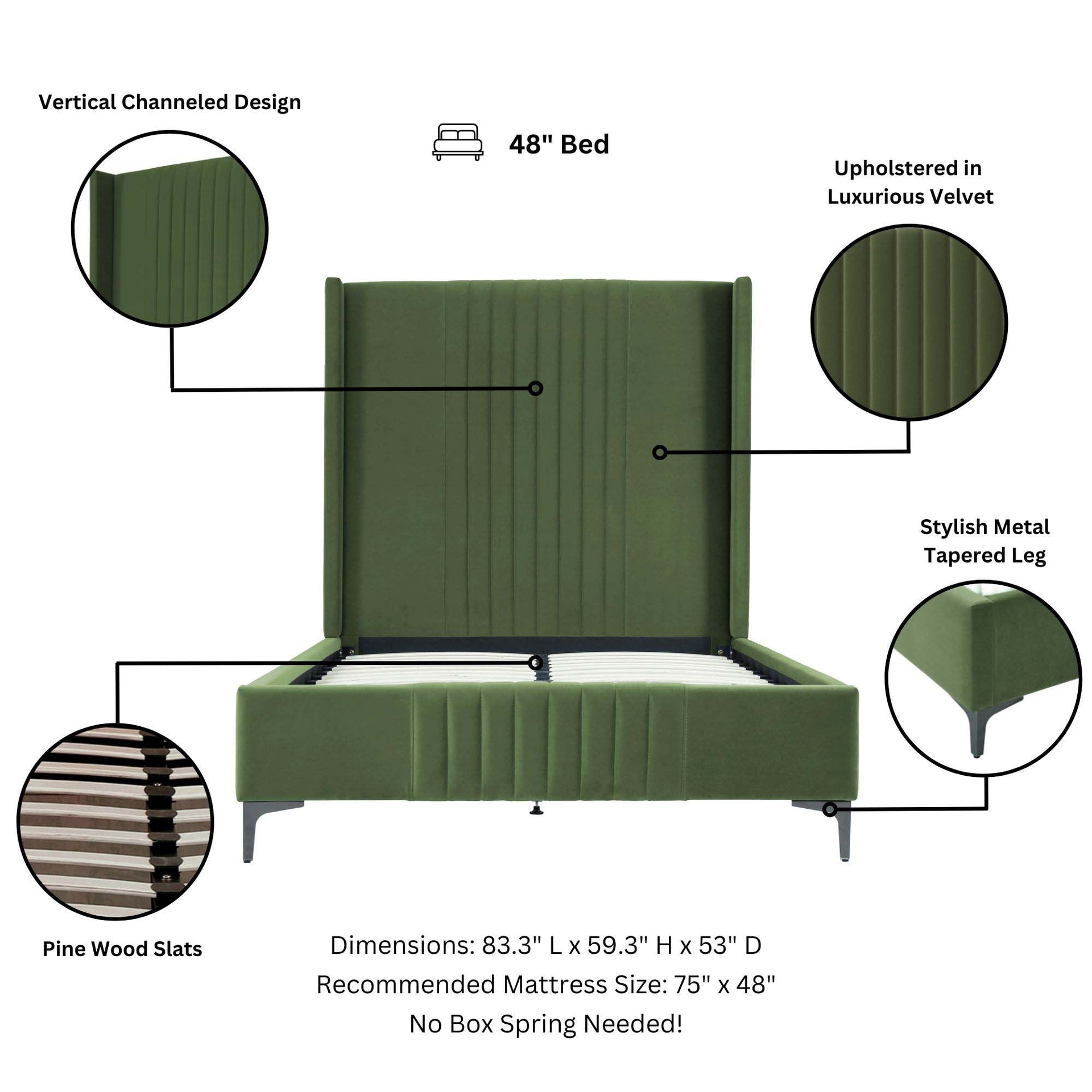 Promenade Upholstered Velvet 48