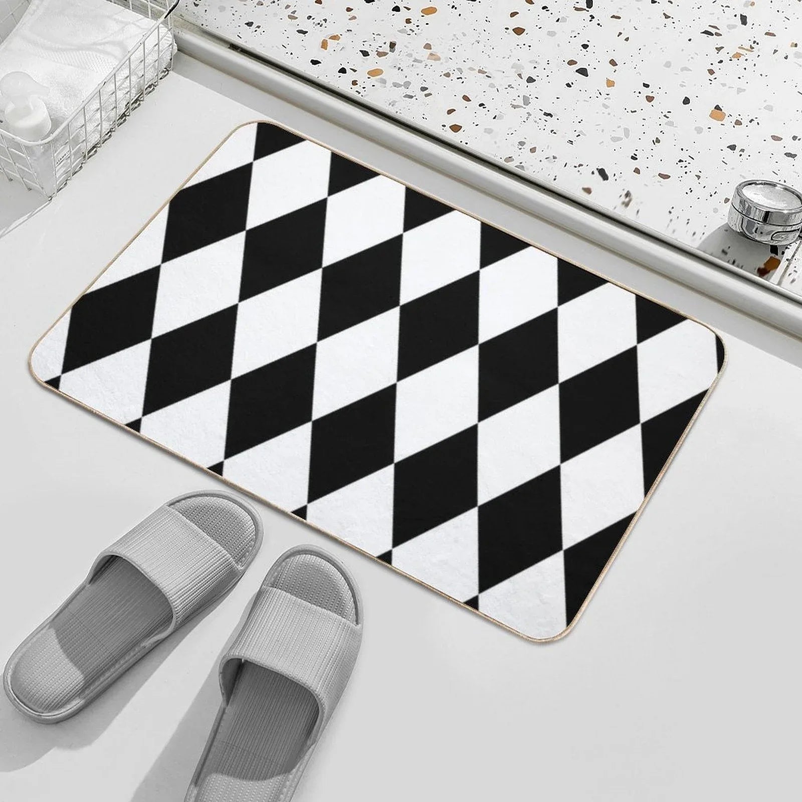 Harlequin Diamonds Bath Mat