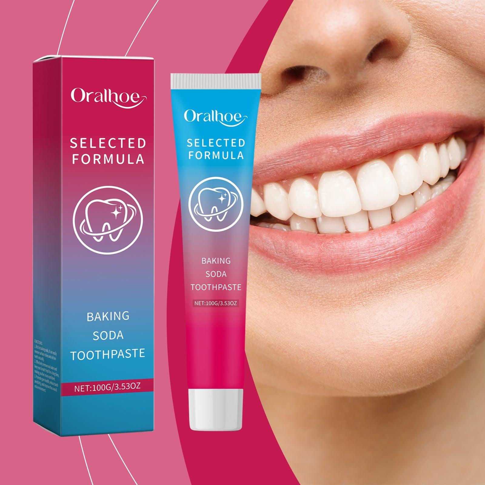 Baking Soda Toothpaste, Mint Fresh Teeth Cleaning Care Brightening Smile Teeth Cleaning Toothpaste