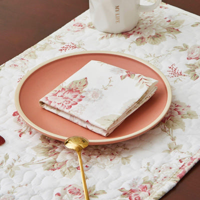 DaDa Bedding Set of 4-Pieces Hint of Mint Floral Cotton Dining Table Napkins 18