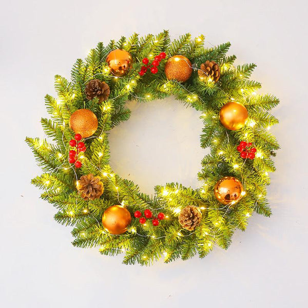 Christmas wreath rattan 30/40/50/60cm Christmas decoration wreath door hanging scene