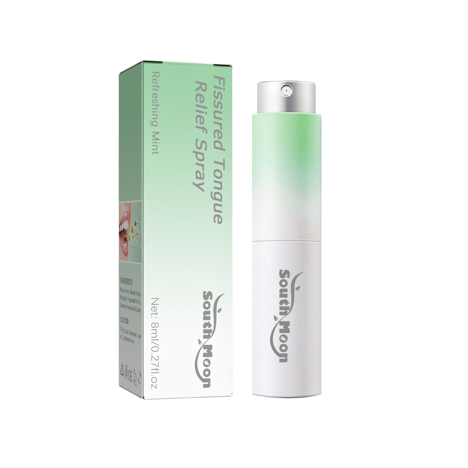 Fissured Tongue Relief Spray, Relieve Cracked Tongue And Fresh Breath Deodorizer Mouth Spray