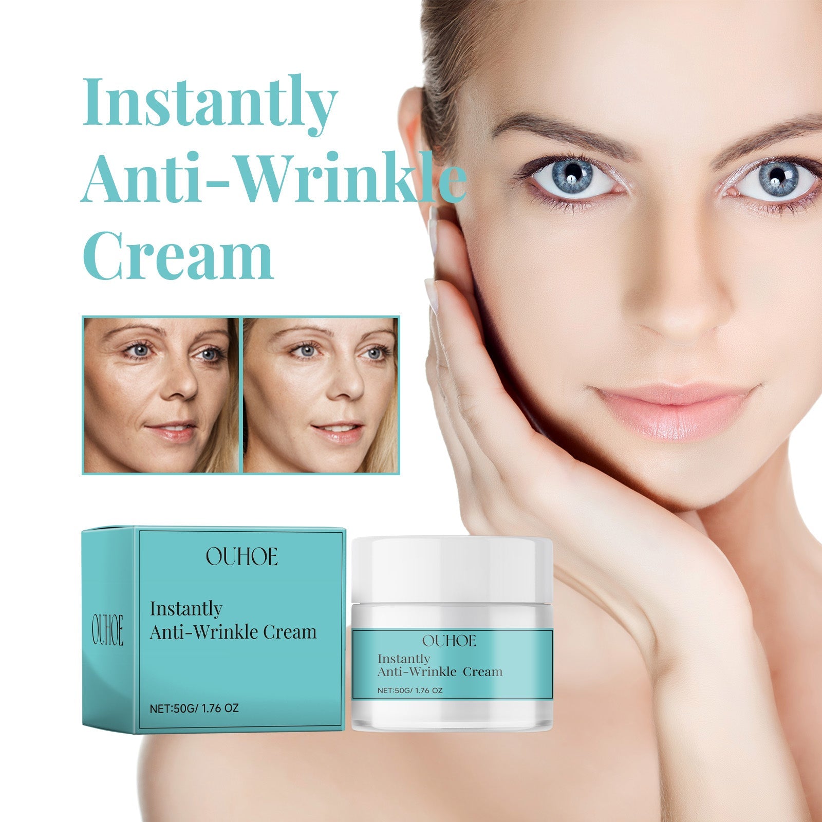 Instantly Anti-Wrinkle Cream, Deep Moisturizing Facial For Smoothing Fine Lines