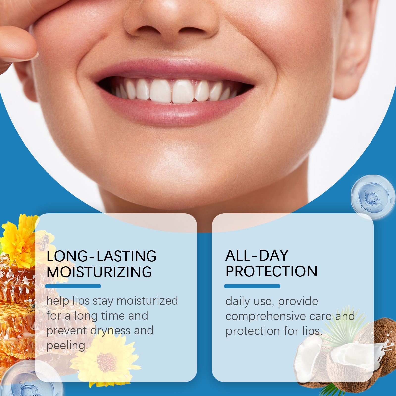 Hyaluronic Acid Lip Balm Care Gloss Hydrating Repair Dry Moisturizing Soft Moisturizing Care Lip Balm