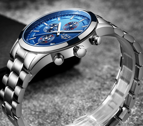 Men's Waterproof  Watch With Chronometers And Date Display Unique Design Perfect Gift