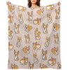 Corgi Puppy Fun Throw Blanket