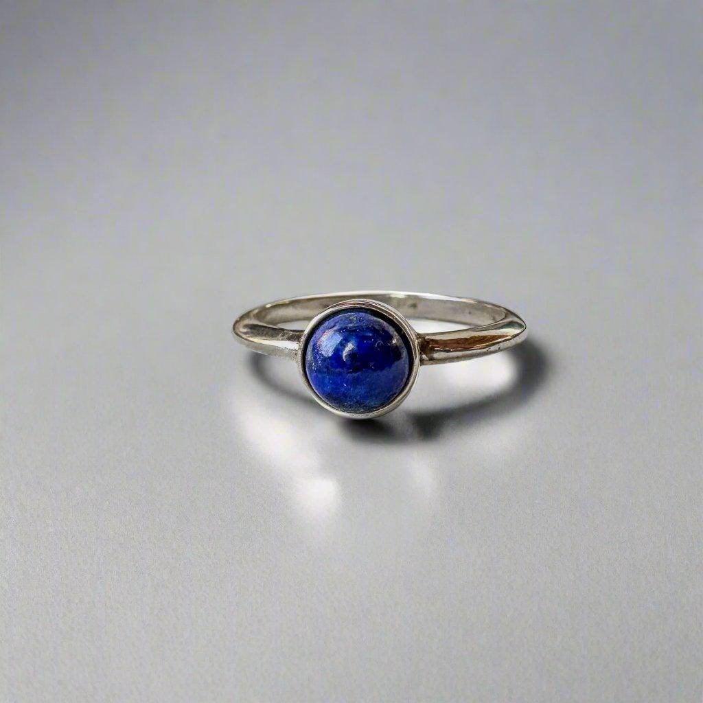 Lapis Ring Set In Silver – Wisdom And Quiet Insight | By Blackbird & Sage