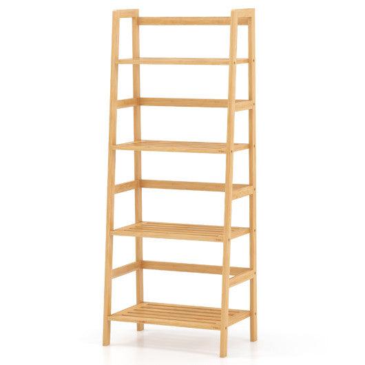 47.5 Inch 4-Tier Multifunctional Bamboo Bookcase Storage Stand Rack