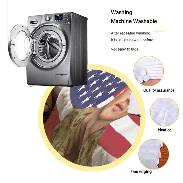 Zach Bryan American Flag Throw Blanket