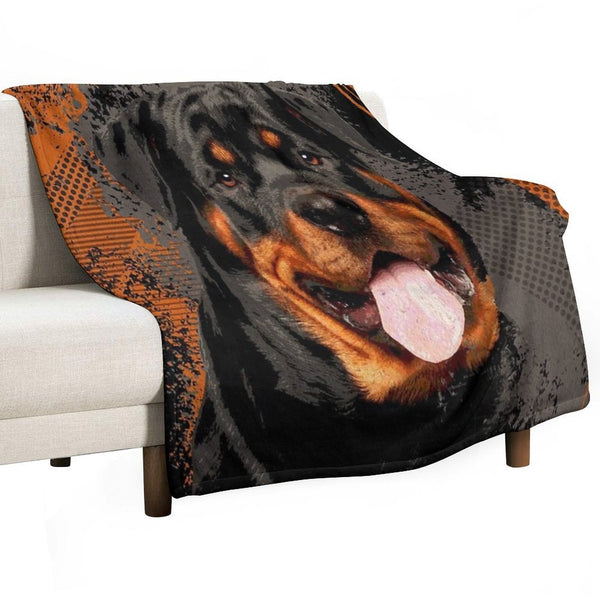 Rottweiler  - Metzgerhund Digital Art Compact Throw Blanket
