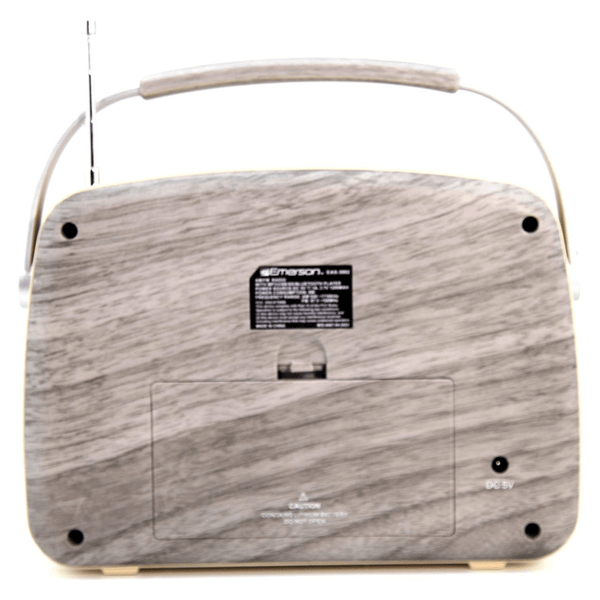 Emerson Portable Retro Radio with Built-In Rechargeable Battery and Memory Set