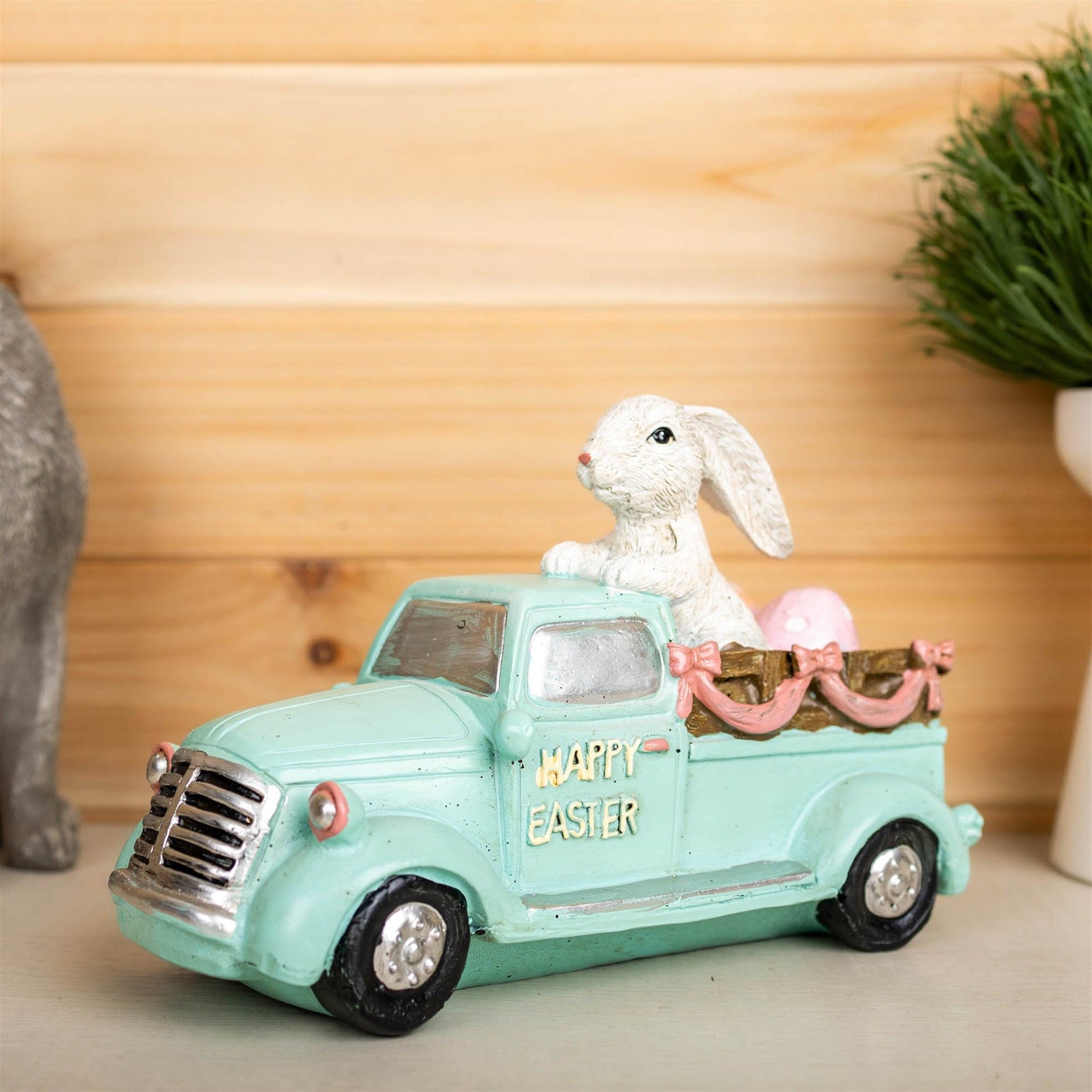 Charming Easter Bunny Cruisin' in a Car Decor 9.5