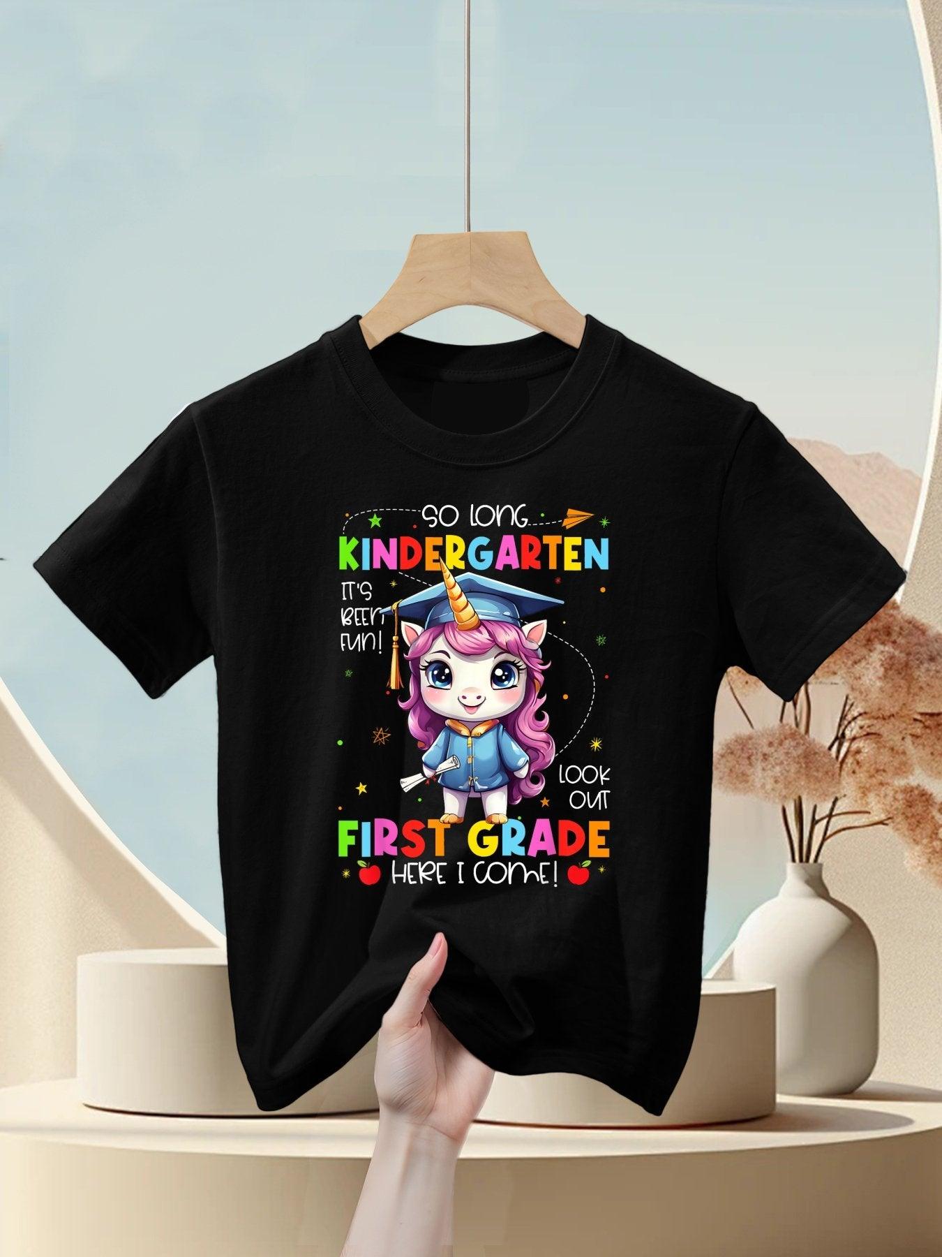 Unicorn So Long Kindergarten Graduation Last Day Of School Kids T-Shirt