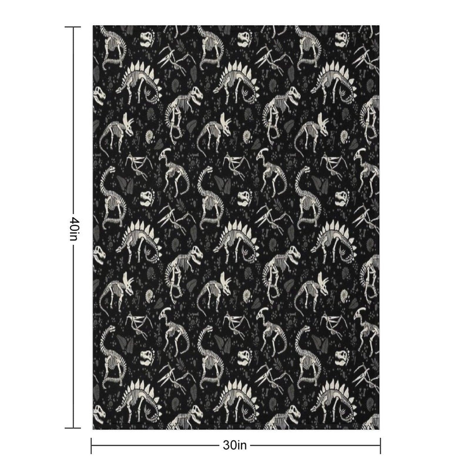 Excavated Dinosaur Fossils Throw Blanket