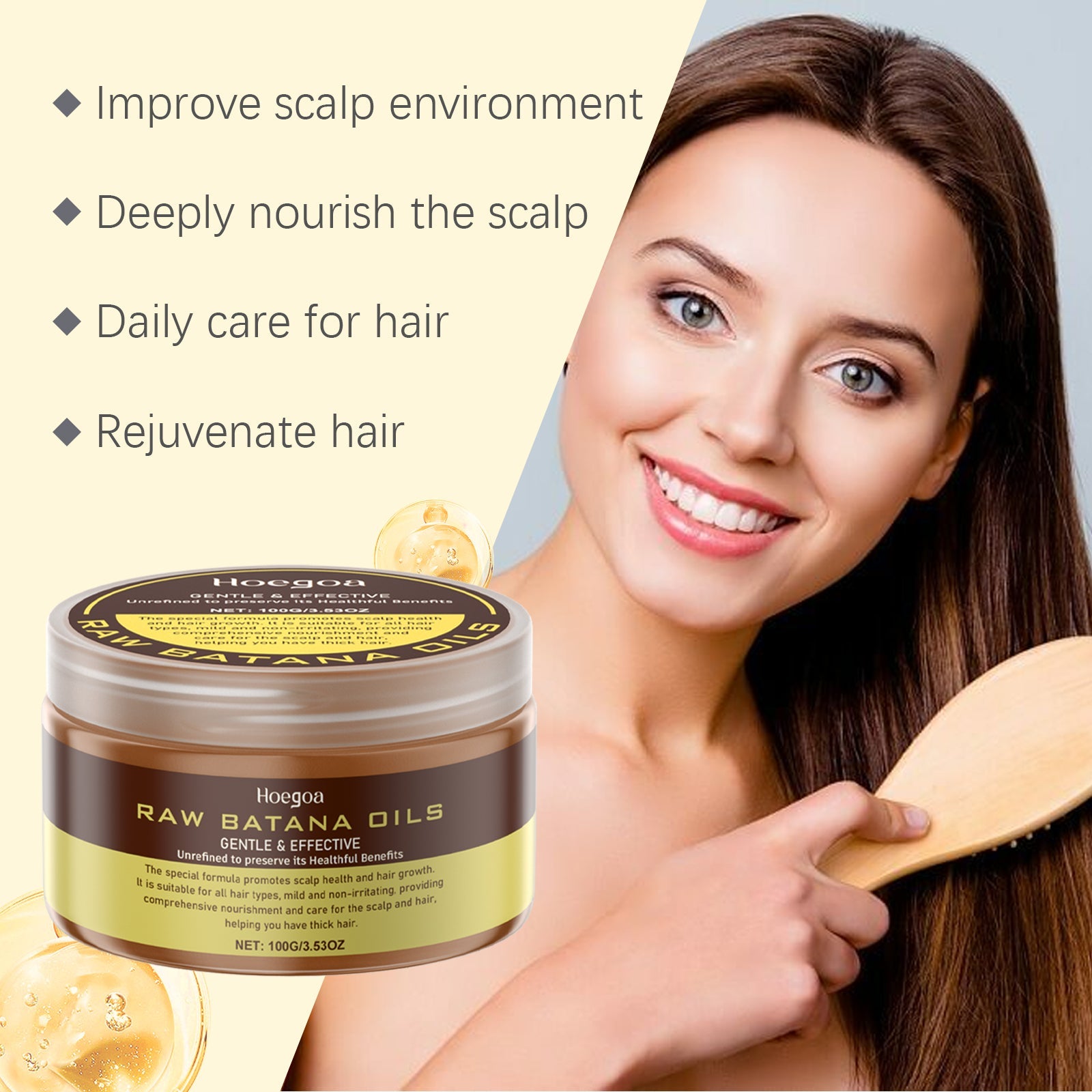 Batana Hair Care Cream Gently Nourishes Hair, Brightens Hair, Softens And Lustrous Hair Care Cream