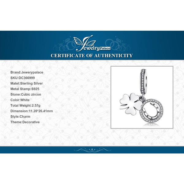 Jewelrypalace 100% 925 Sterling Silver Charms 4 Leaf Clover Charms Beads fit Bracelets Anniversary Gifts Fashion DIY Jewelry