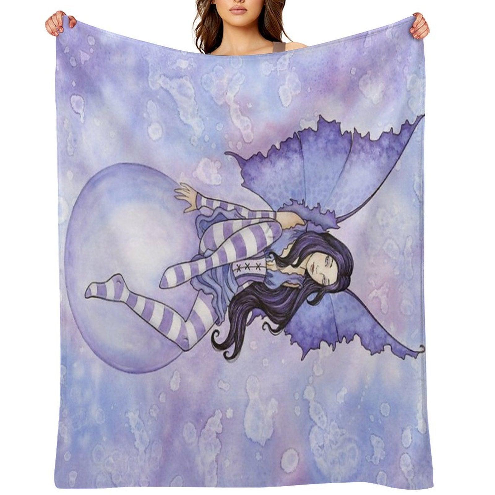 Bubble Rider Throw Blanket