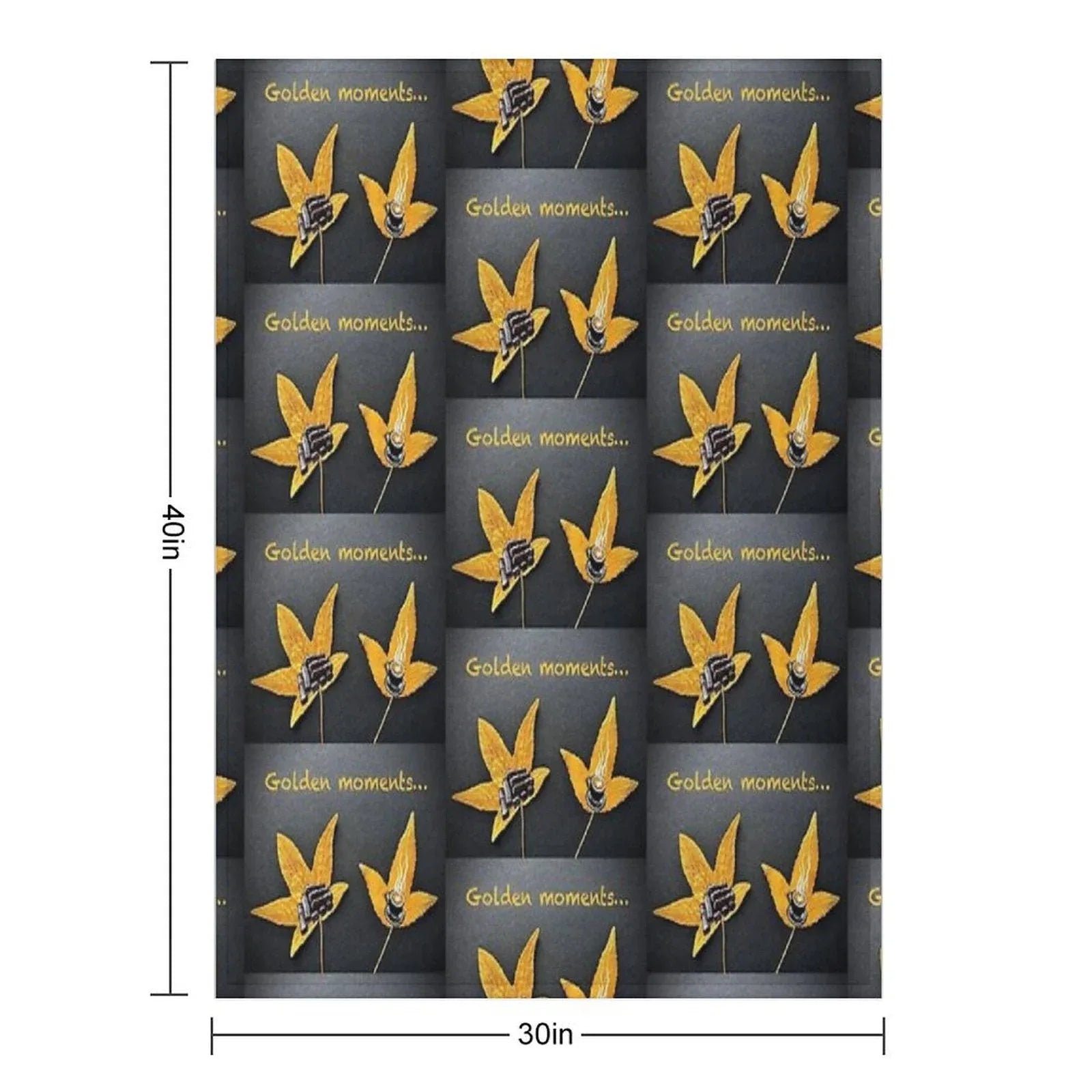 Golden Moments, Coffee And Cake Painting on Autumn Leaves Throw Blanket