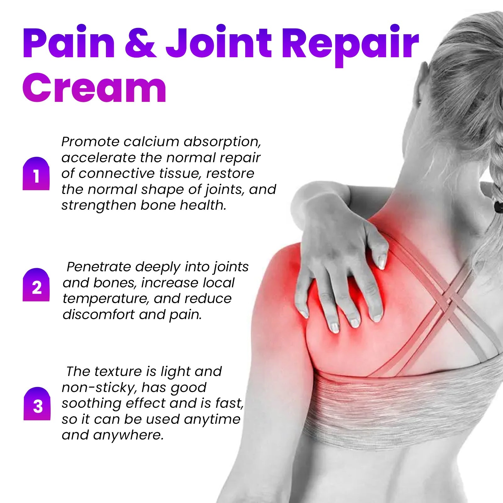 Joint Repair Cream, Shoulder, Neck, Lumbar Spine And Leg Joint Massage Treatment To Relieve Swelling, Pain And Discomfort