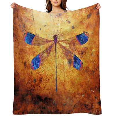 Dragonfly in Amber All-season Throw Blanket