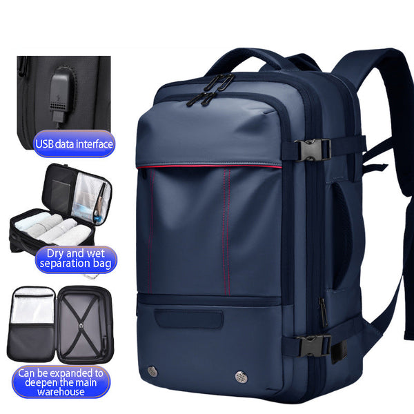 Men's Backpack Business Travel Backpack Large Capacity Expansion Multifunctional Vacuum Compression Backpack for Men