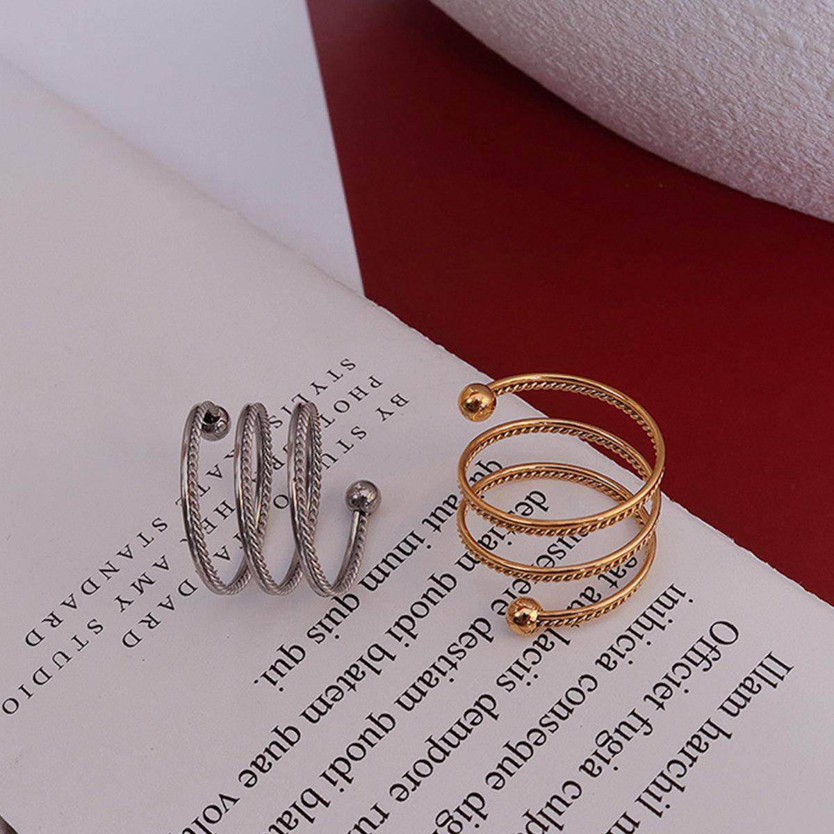 Titanium Steel Wrap Ring for Stylish Everyday Wear