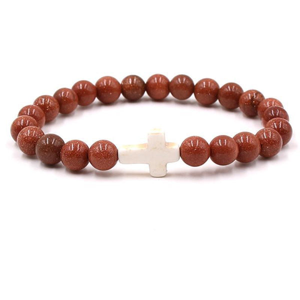 Fashion bead jewelry cross bracelet