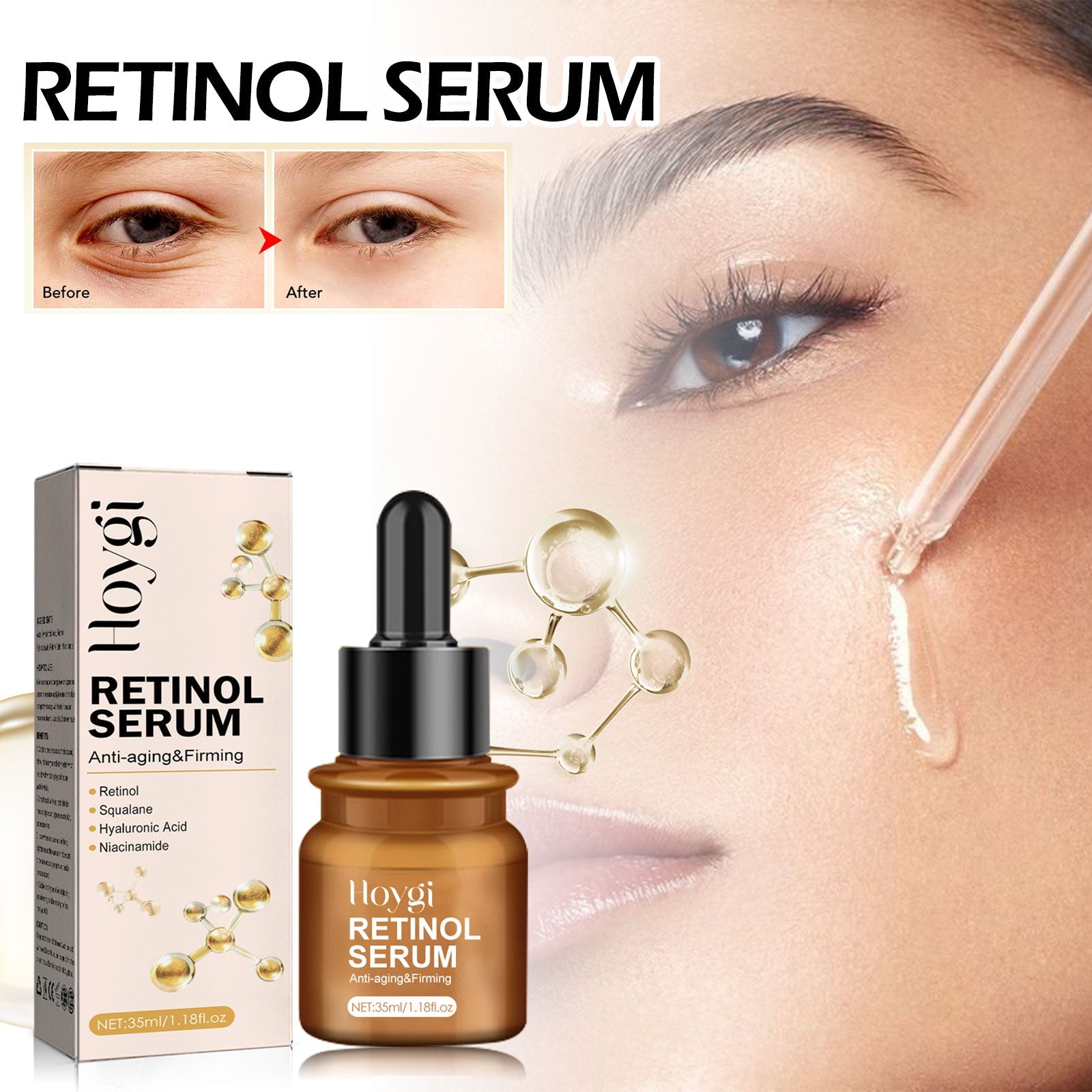 Retinol Anti-Wrinkle Essence Reduces Fine Lines, Firming, Moisturizing And Brightening Anti-Aging Essence