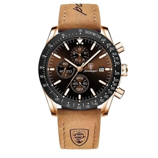 Multi functional waterproof night light men's watch quartz watch