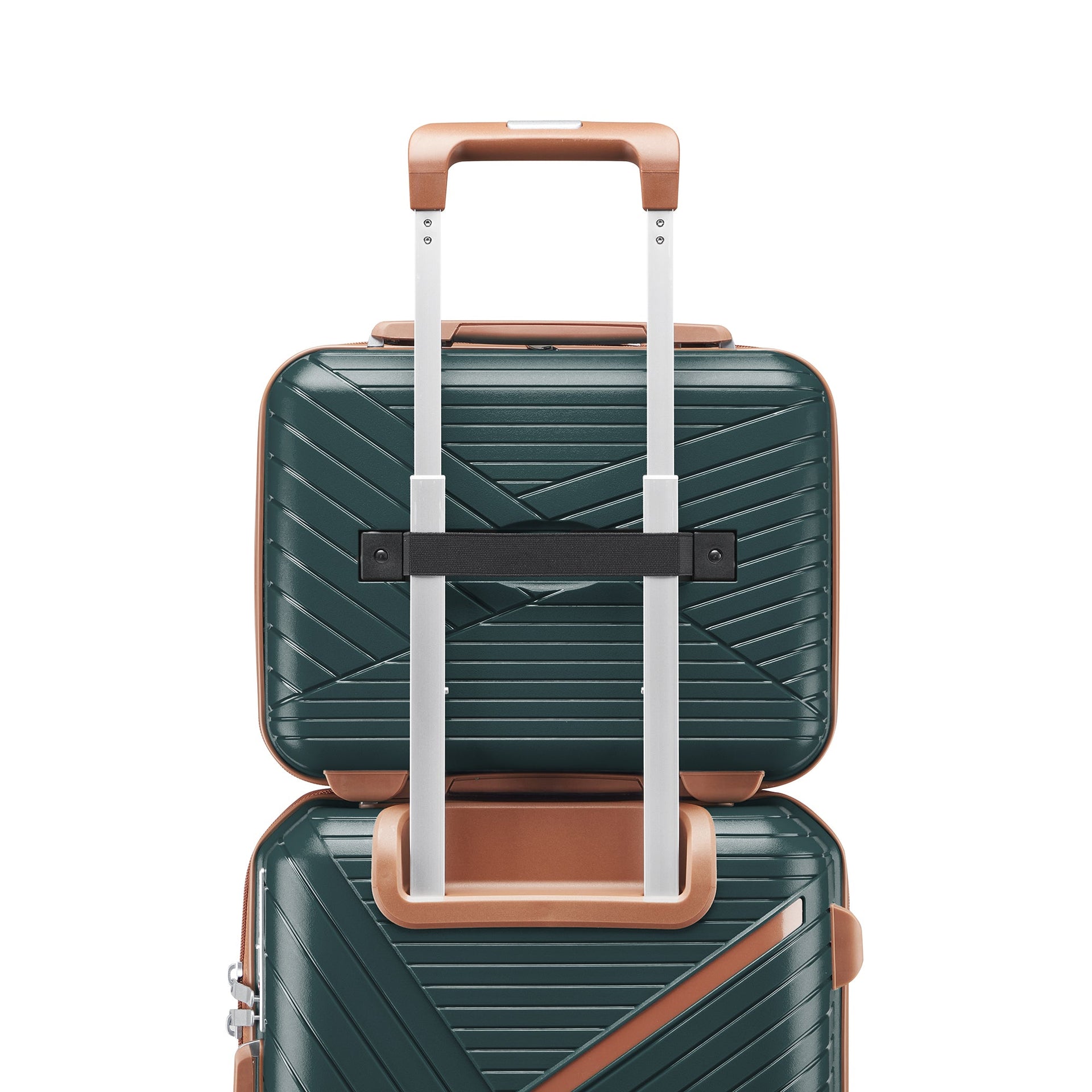 Luggage set of 4 pieces (14/20/24/28) with 4 360 degree silent rotating wheels made of PP material and durable TSA lock