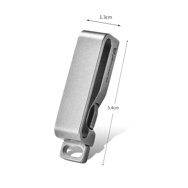 Titanium Waist Belt Buckle & Keychain. Portable EDC Outdoor Tool