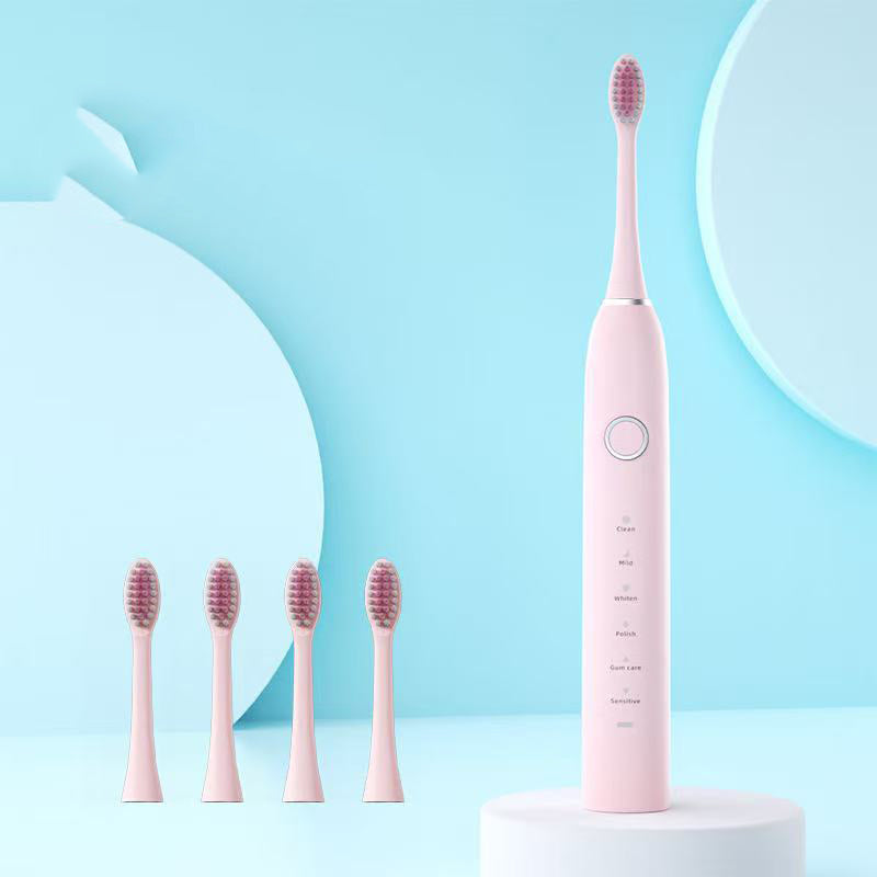 Intelligent electric toothbrush adult soft bristled household sound wave fully automatic charging simple and stylish waterproof