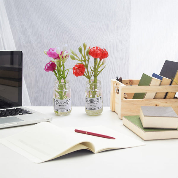 Multicolor three-dimensional luminous vase, creative handmade DIY cream glue accessories, resin small parts