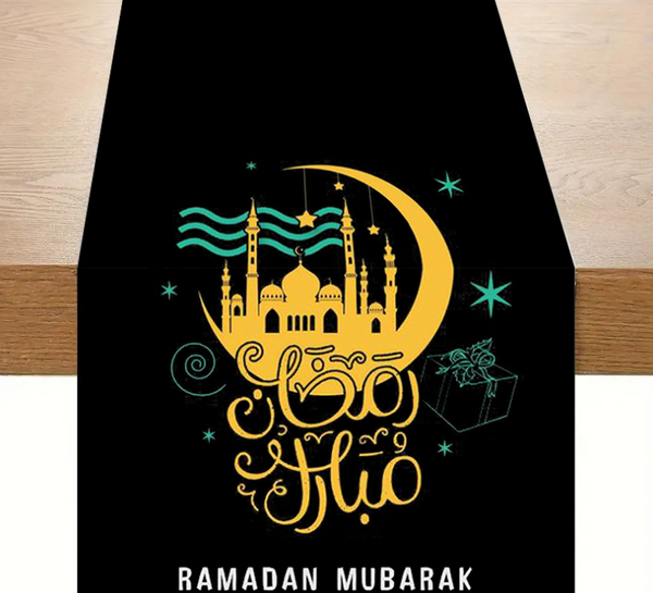 Printed Moon Castle House Tablecloth Home Decoration Party Festival Atmosphere Table Flag