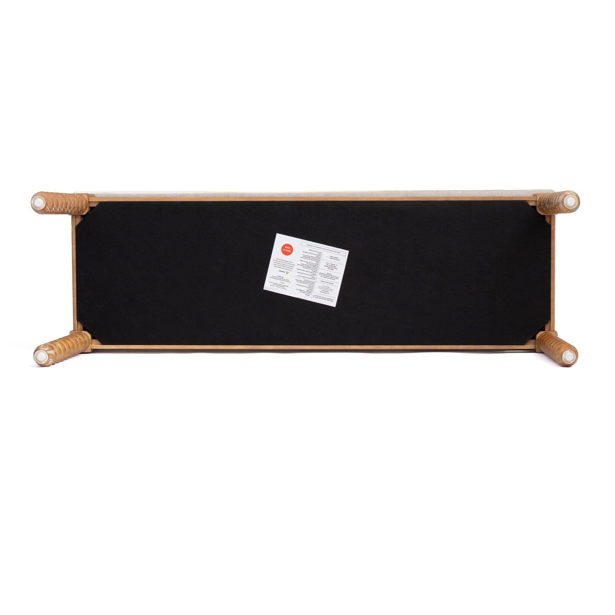 Farmhouse Wooden Storage Bench with Soft Cushion – Turned Spindle Legs