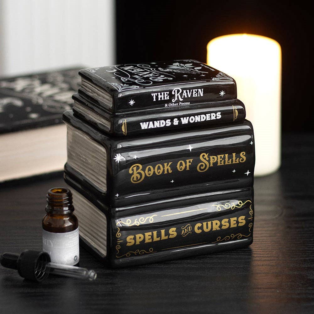 Book of Spells Gothic Tealight Wax Warmer