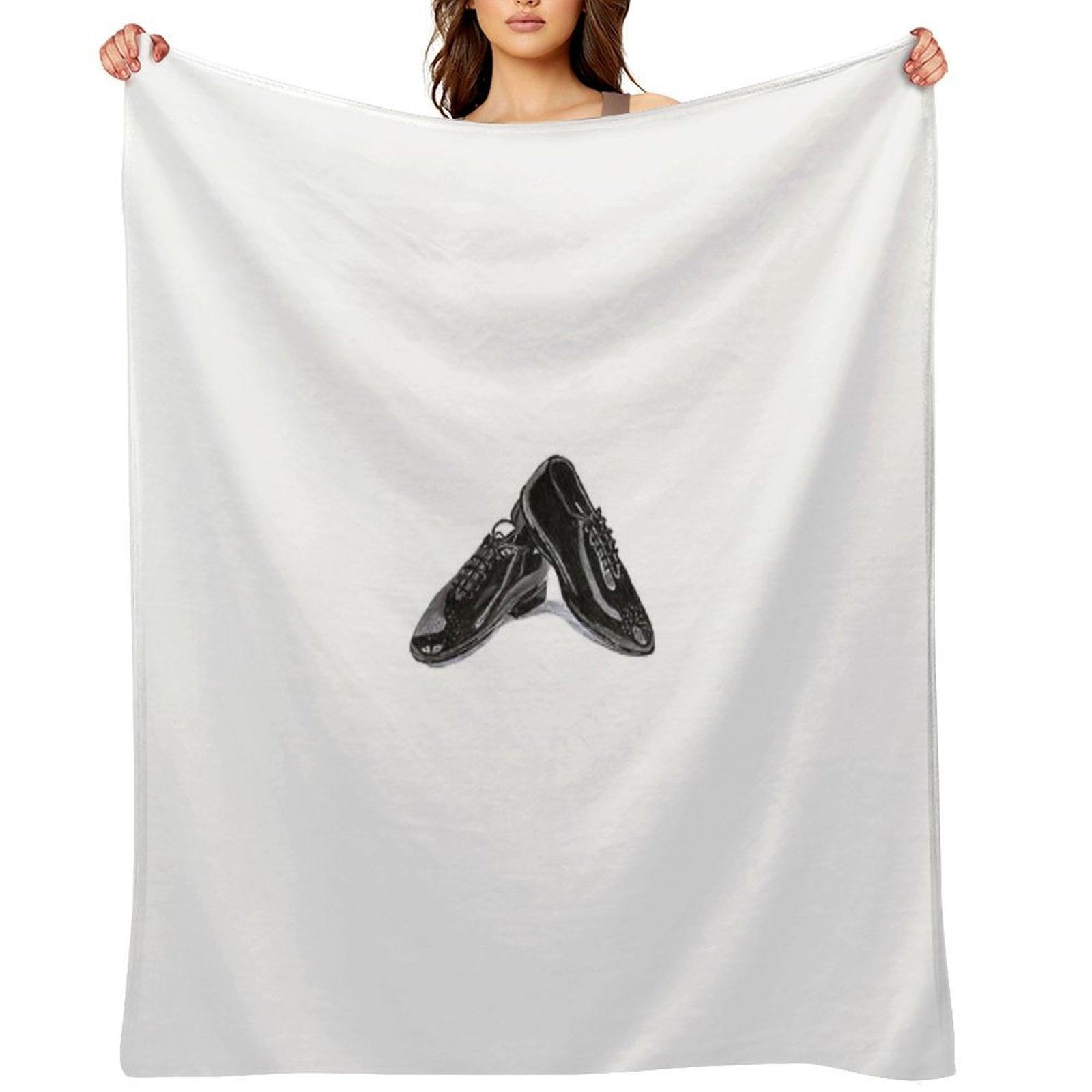 BLACK SHOE Throw Blanket