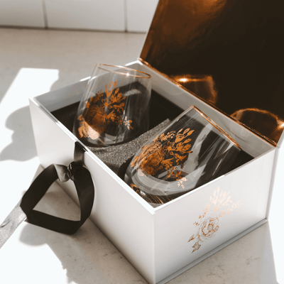 Delft Stemless Wine Glass Box Set