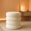 Round Storage Ottoman Featuring Removable Lid White
