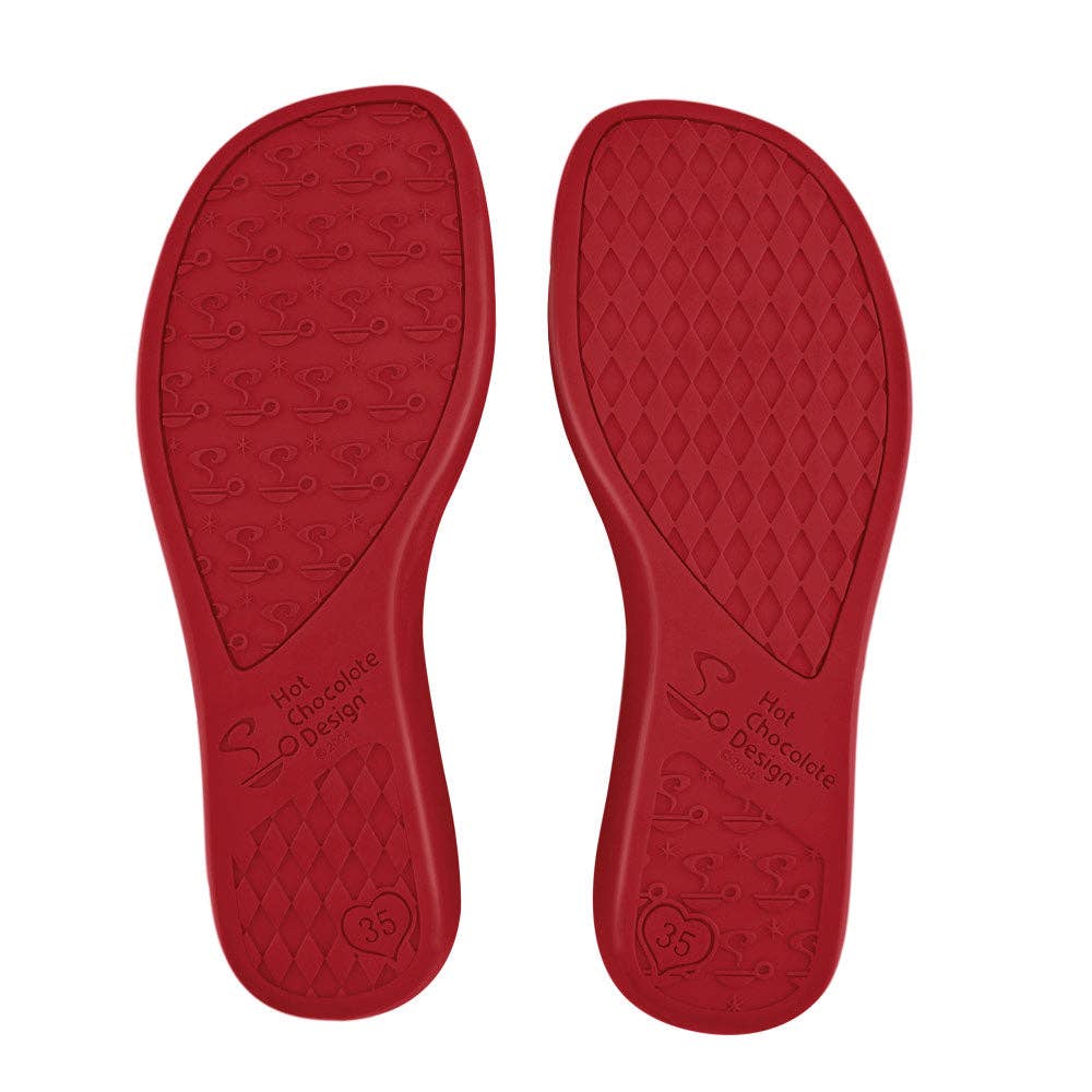 Hot Chocolate Design - Chocolaticas® Cherry Black Women’s Mary Jane Flat Shoes: 39 HCD/ 9 US/ 10.11
