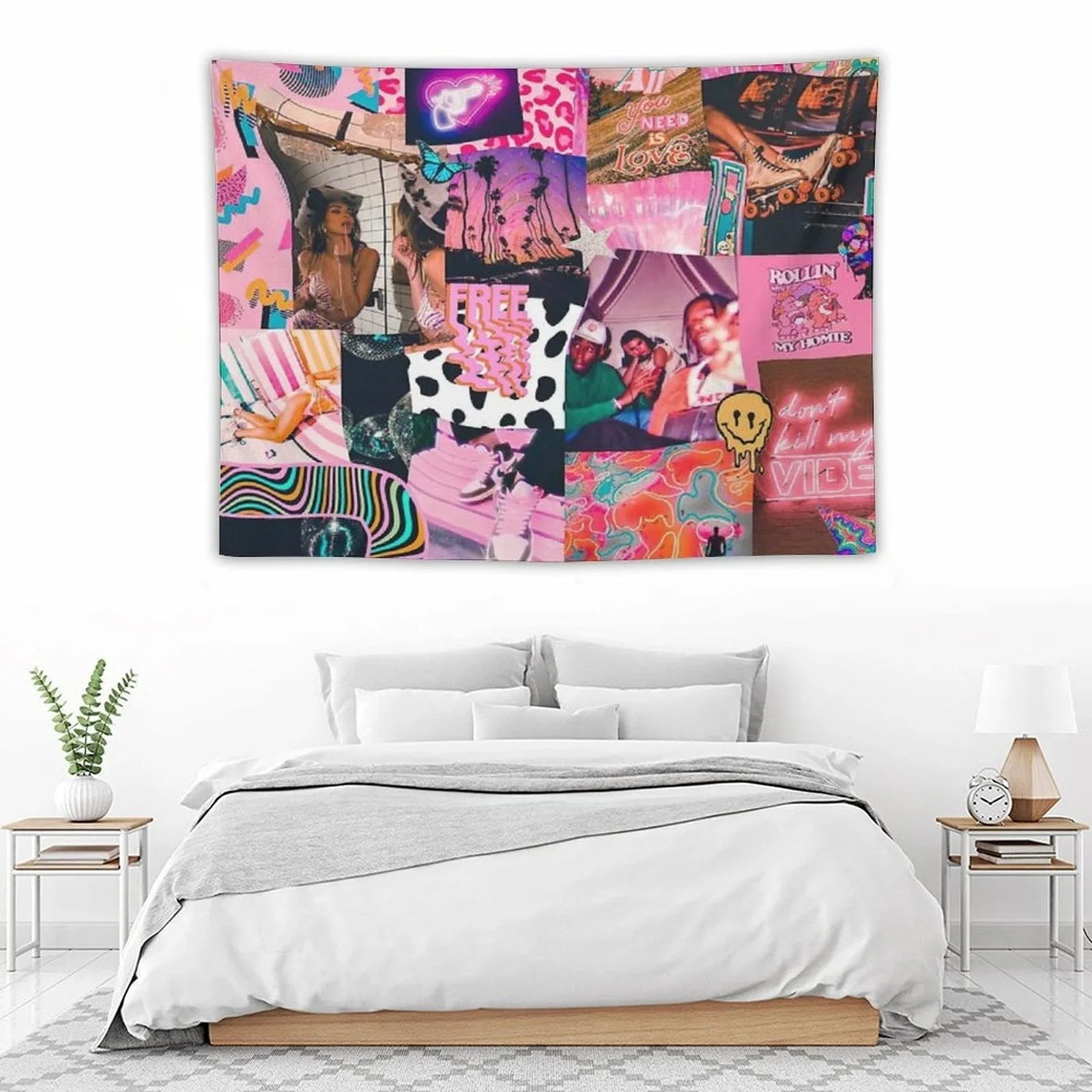 Trippy Baby Collage Tapestry