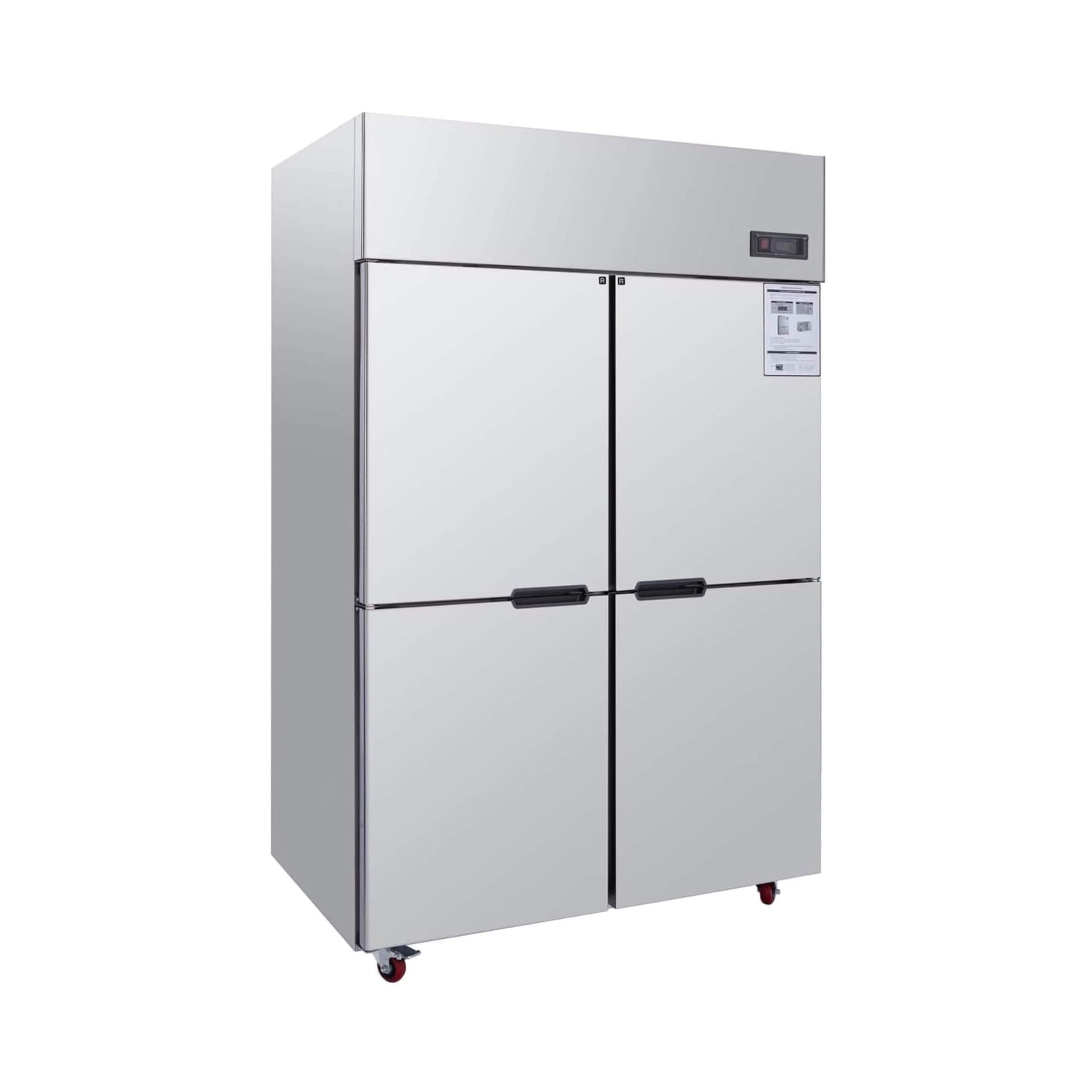 48-Inch Commercial 33 Cu.Ft Stainless Steel Reach-In Refrigerator With Four Split Doors (SAK83046)