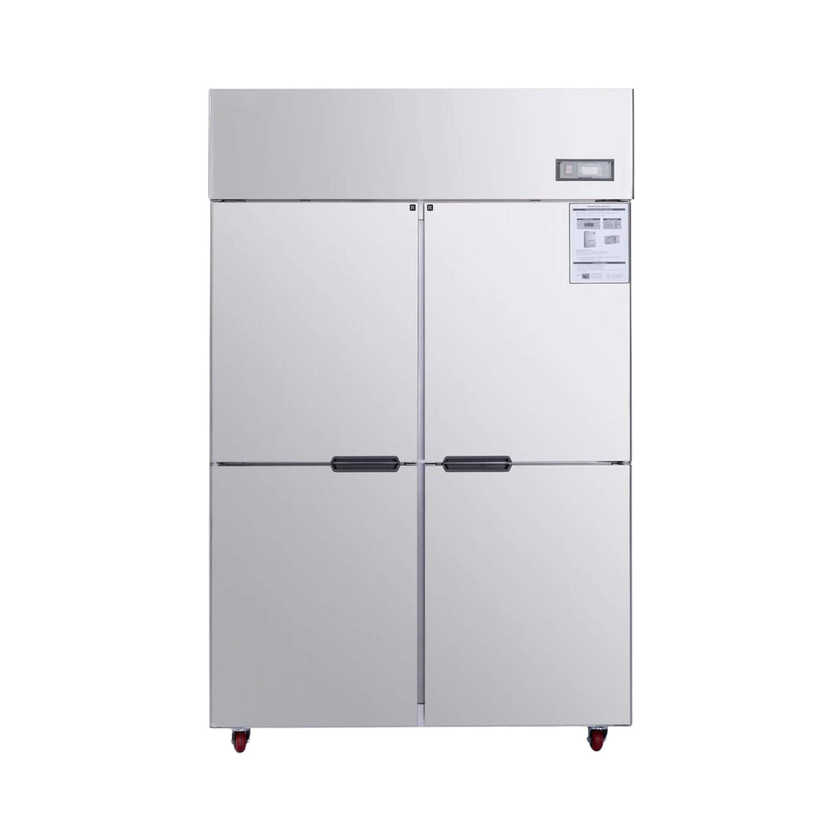 48-Inch Commercial 33 Cu.Ft Stainless Steel Reach-In Refrigerator With Four Split Doors (SAK83046)