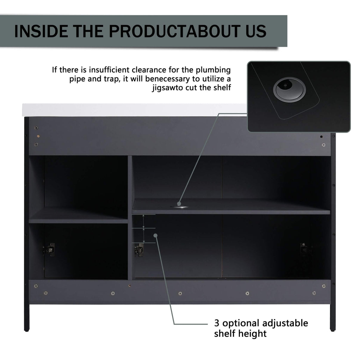 48-Inch Modern Light Coffee Freestanding Vanity With Resin Sink (SAK97502)