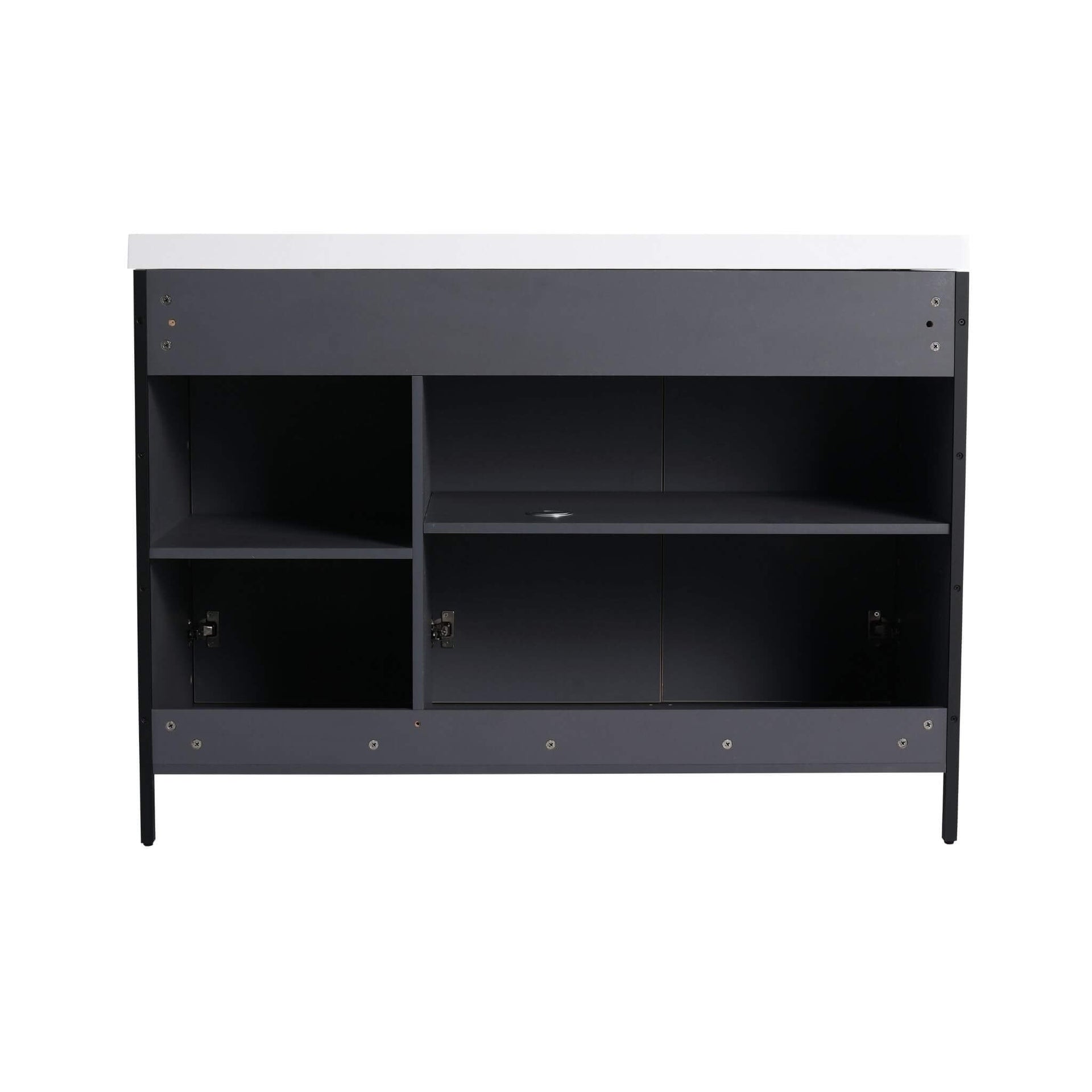 48-Inch Modern Light Coffee Freestanding Vanity With Resin Sink (SAK97502)