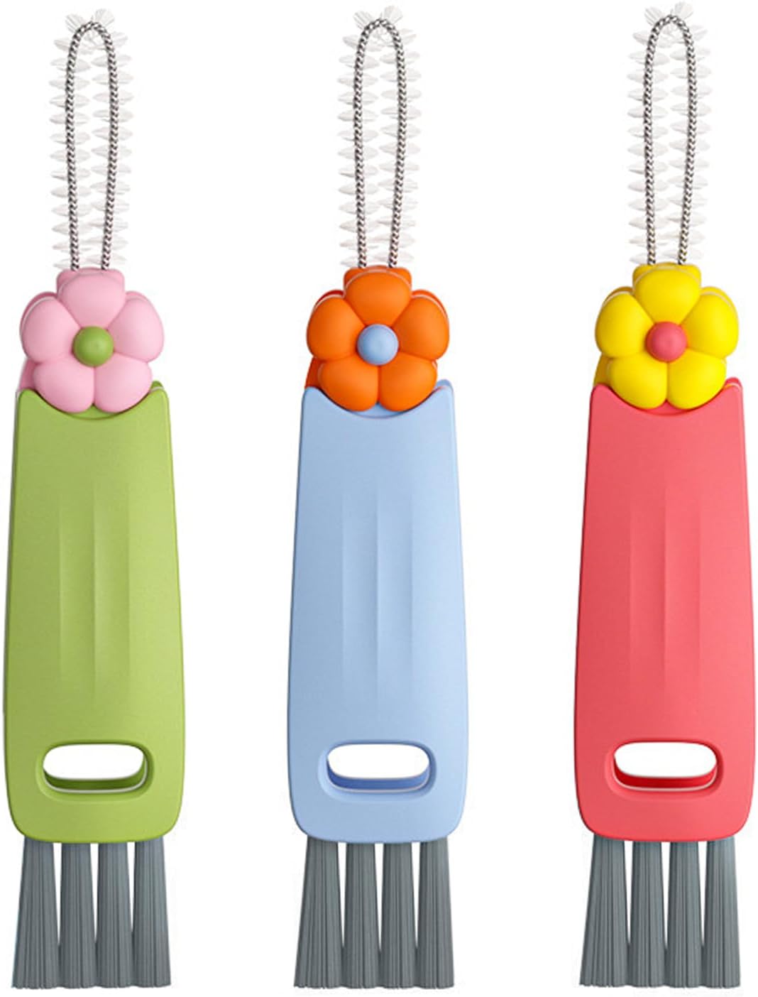 3 in 1 Cup Lid Cleaning Brush Crevice Cleaning Brush for Bottle Gap Tight Spaces Cup