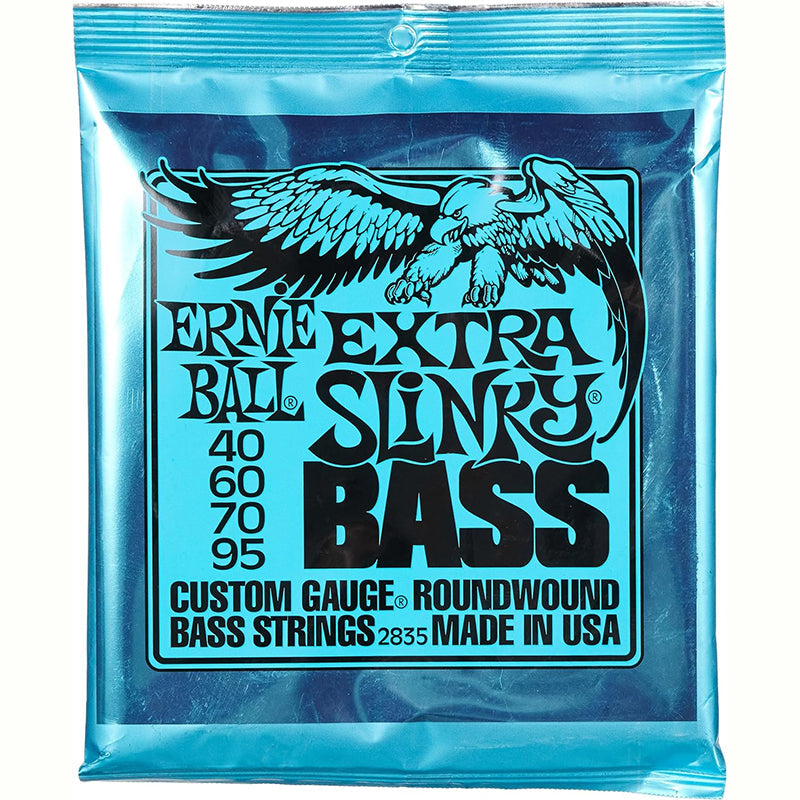 Ernie Ball Hyper Slinky Nickel - Wound Bass Guitar Strings, Gauge 40 - 100 (P02841)