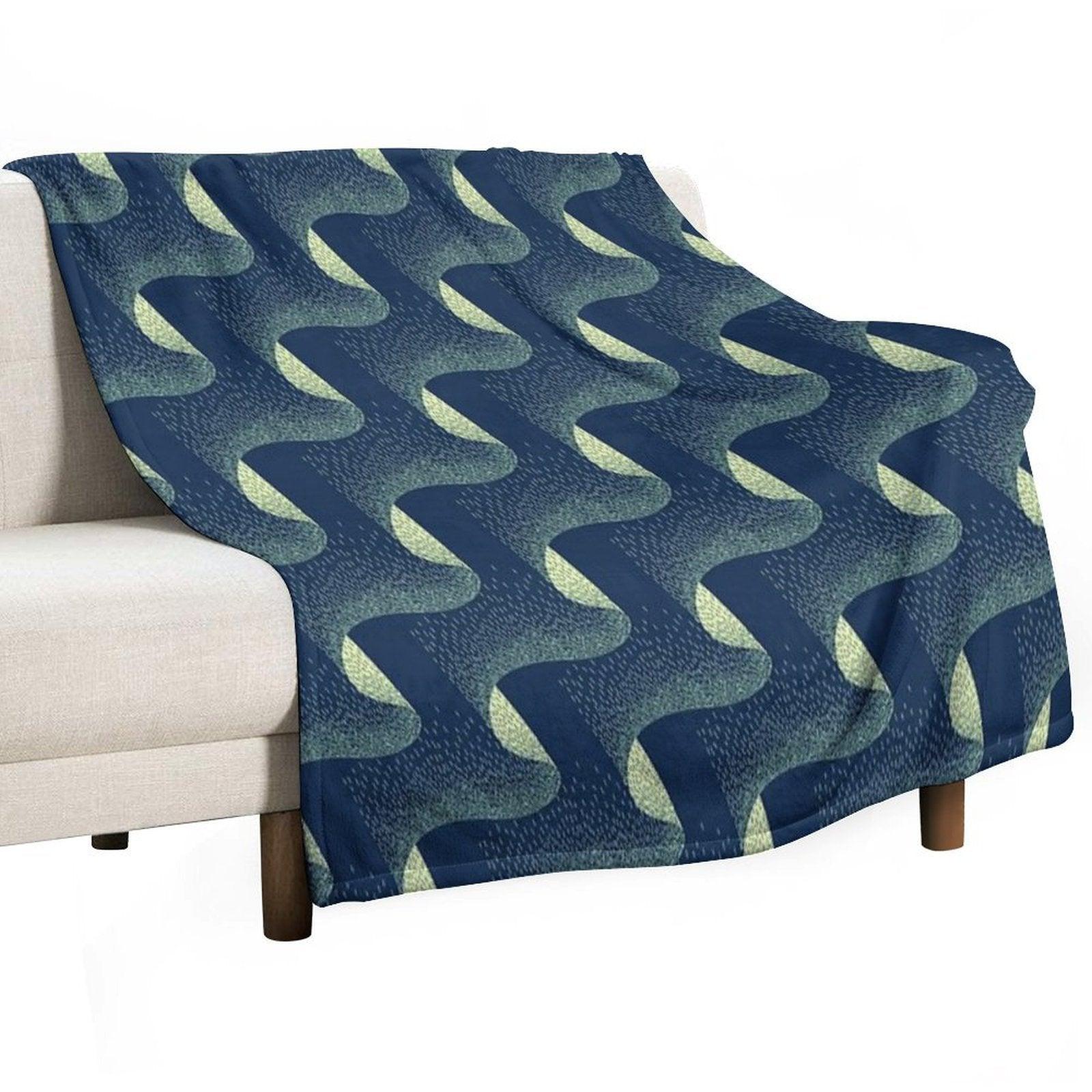 Aurora Embroidery  Repeat Pattern Throw Blanket